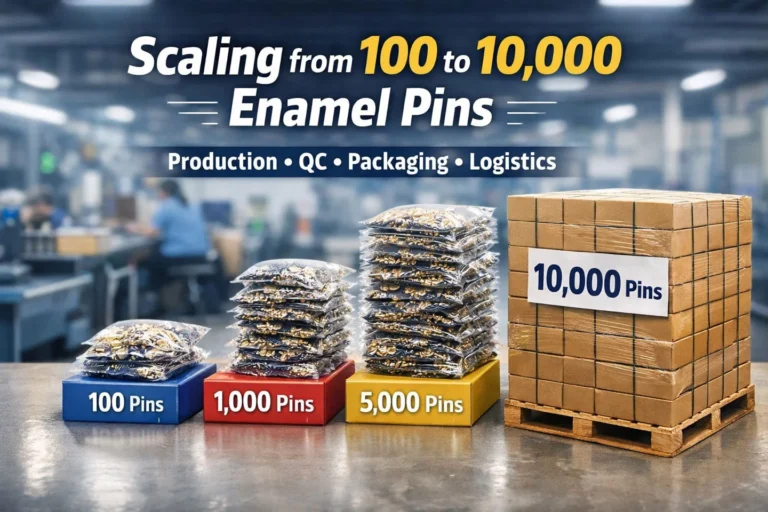 How to Scale Custom Enamel Pin Production from 100 to 10,000 Pins (Complete Guide)