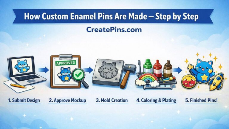 CreatePins ordering guide: laptop, pins and checklist