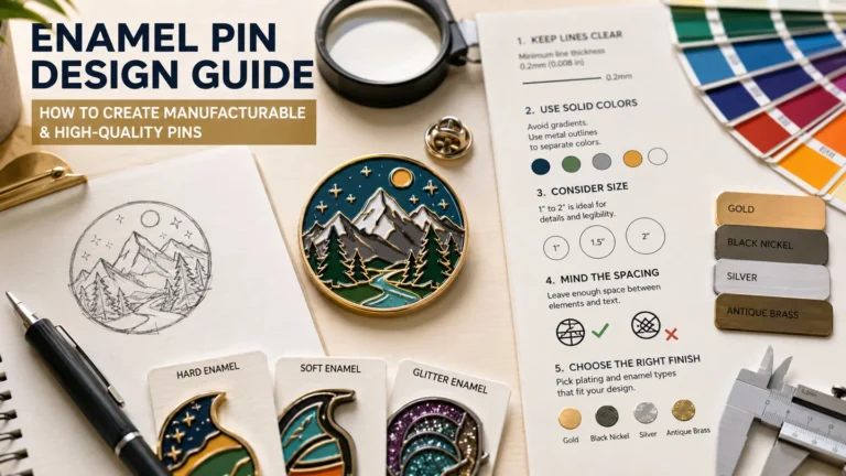 Featured image of Enamel Pin Design Guide: How to Create Manufacturable & High-Quality Pins (2026)