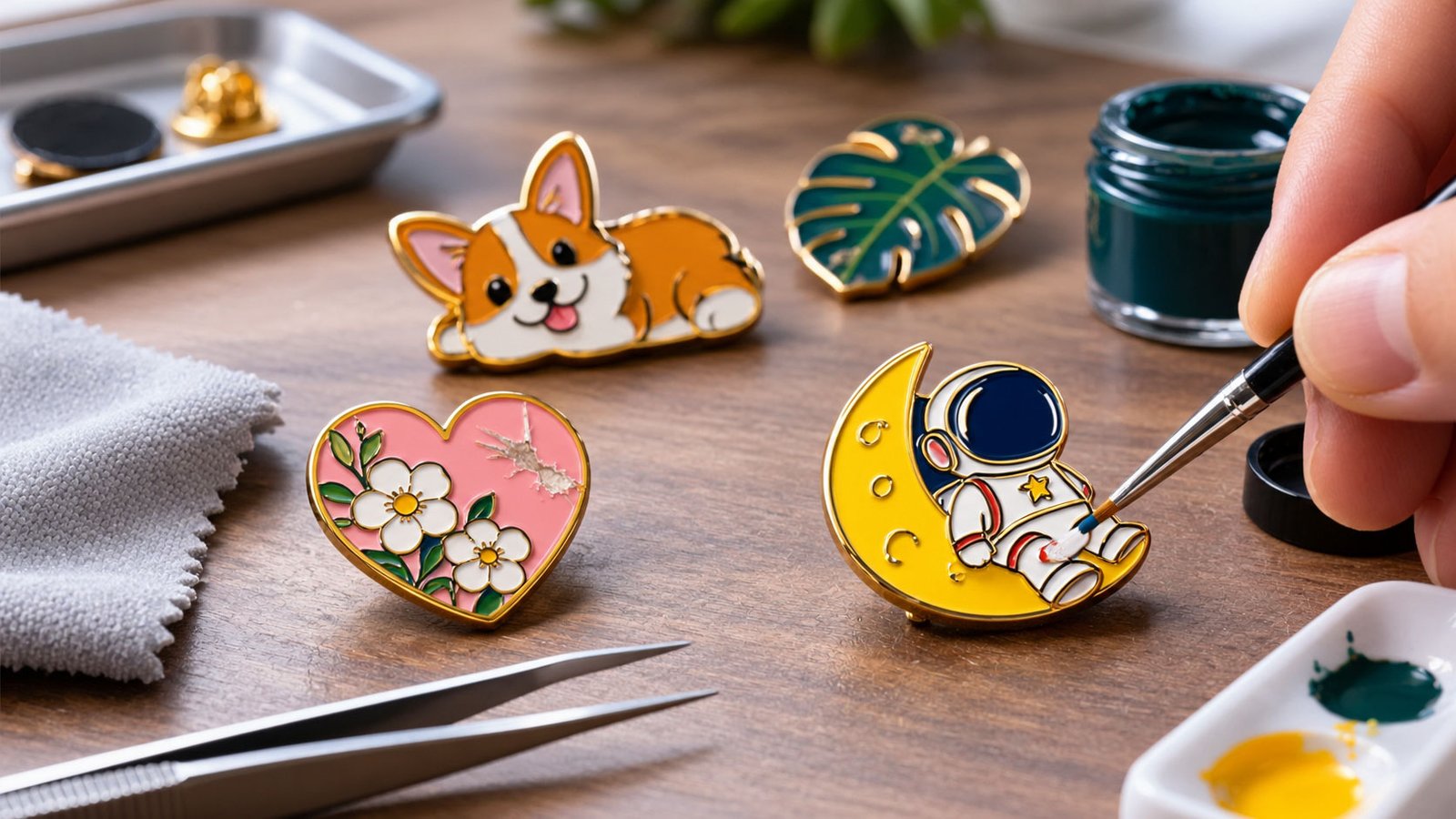 How to fix minor enamel pin damage at home — scratches, chips, bent posts, and tarnished metal repair guide by CreatePins