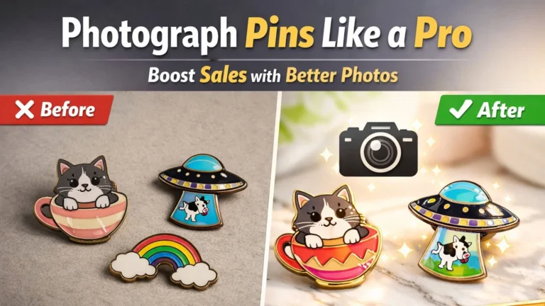 How to photograph enamel pins for social media — CreatePins photography guide