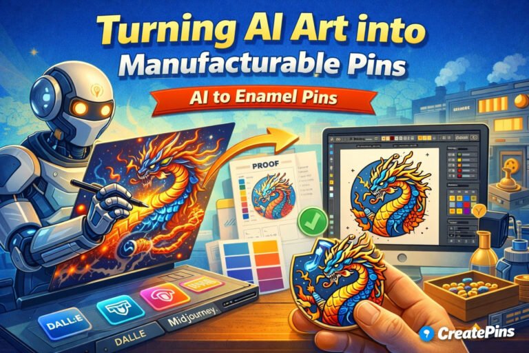 Turning AI Art into Manufacturable Enamel Pins – CreatePins.com