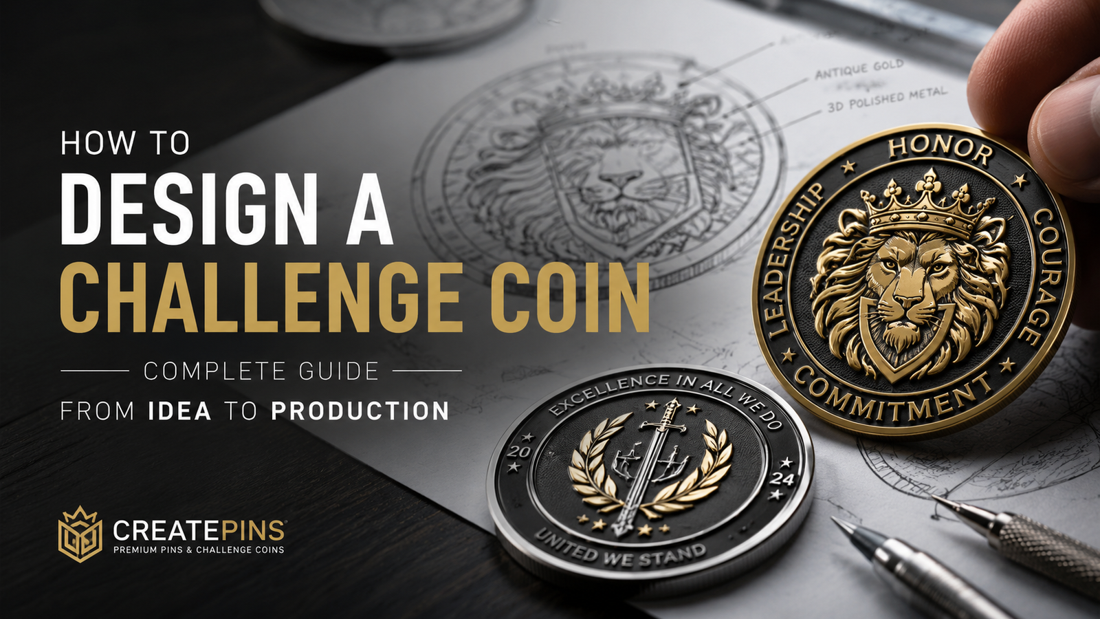 Complete beginner's guide to designing custom challenge coins — CreatePins.com