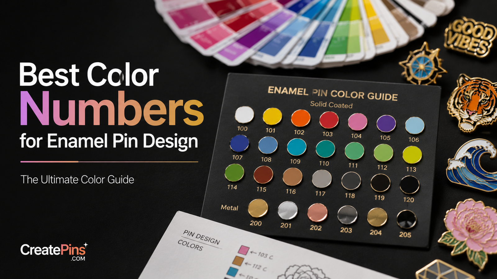 Enamel pin color palette guide — how to choose Pantone colors, special effects and plating for custom pins
