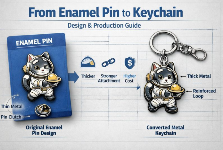 Transform Enamel Pin Design Into Keychain featured image