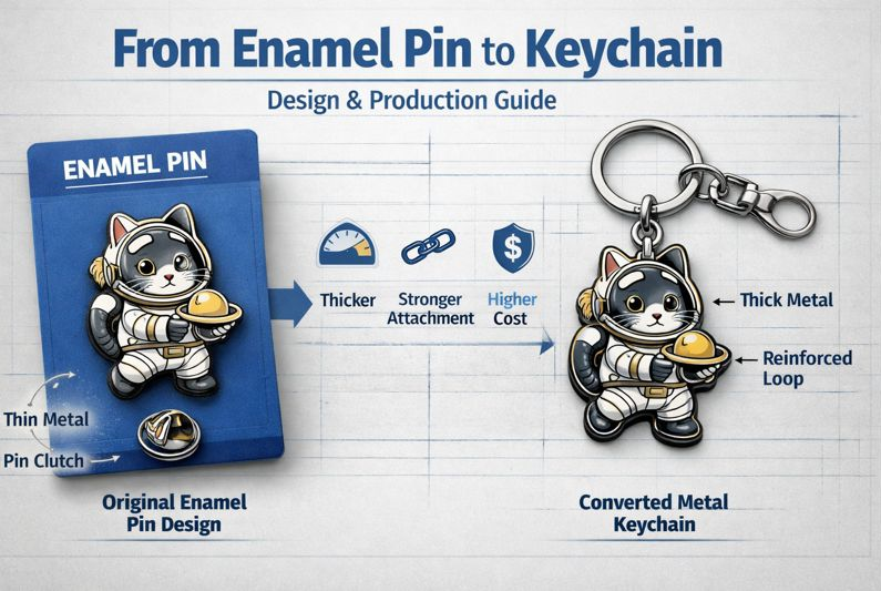 Transform Enamel Pin Design Into Keychain featured image