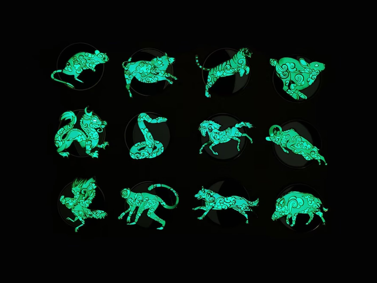 Glow in the dark enamel pin customization option