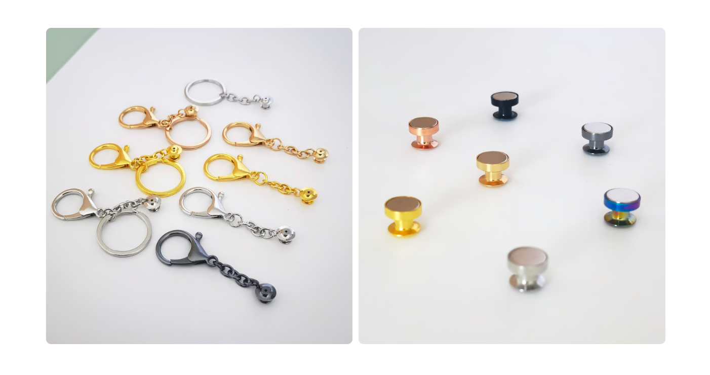 Enamel Pin to Keychain Adapter Options
