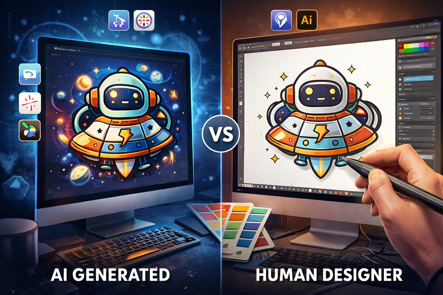 AI vs Human: Who is better enamel pin designer – CreatePins.com