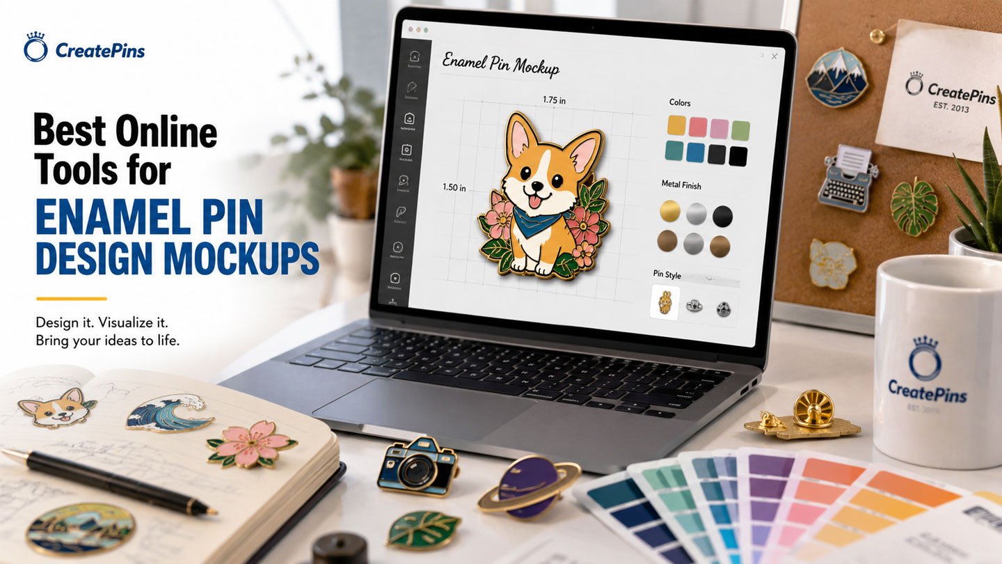 Best Online Tools for Enamel Pin Design Mockups – CreatePins.com