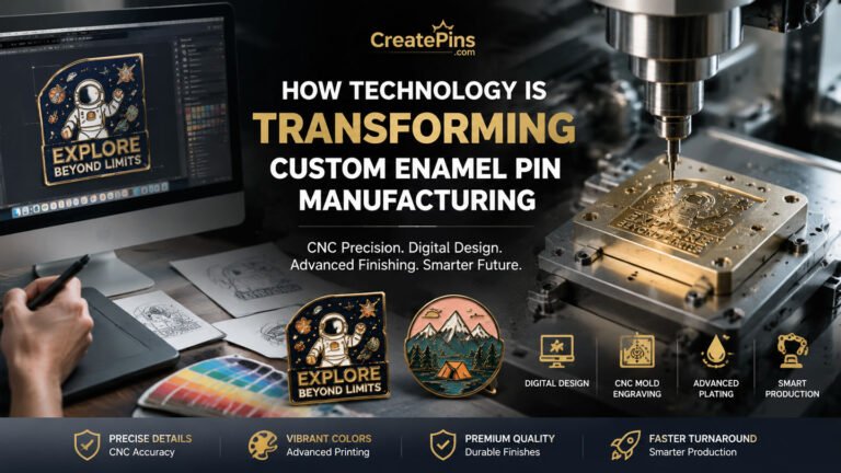 CNC technology and digital design transforming custom enamel pin manufacturing