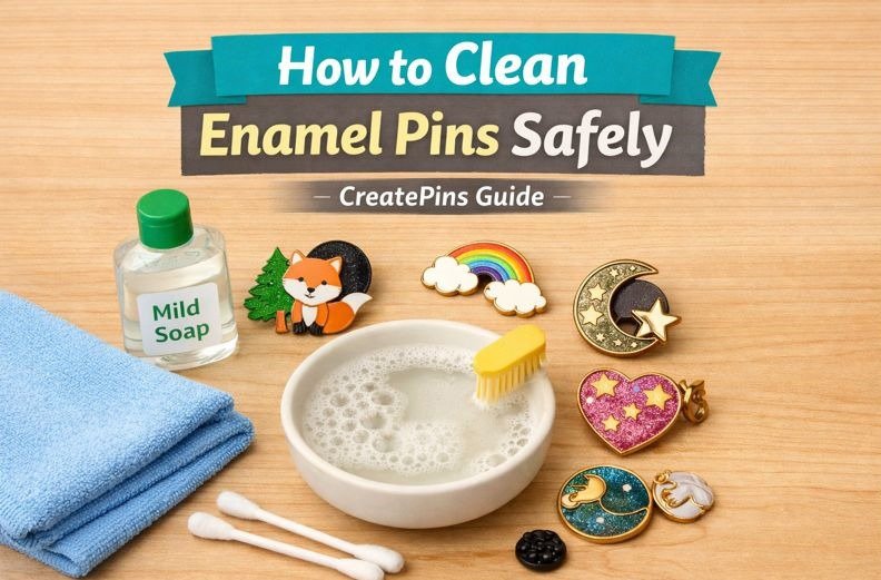 Safe vs unsafe cleaning supplies for enamel pins - what to use and what to avoid