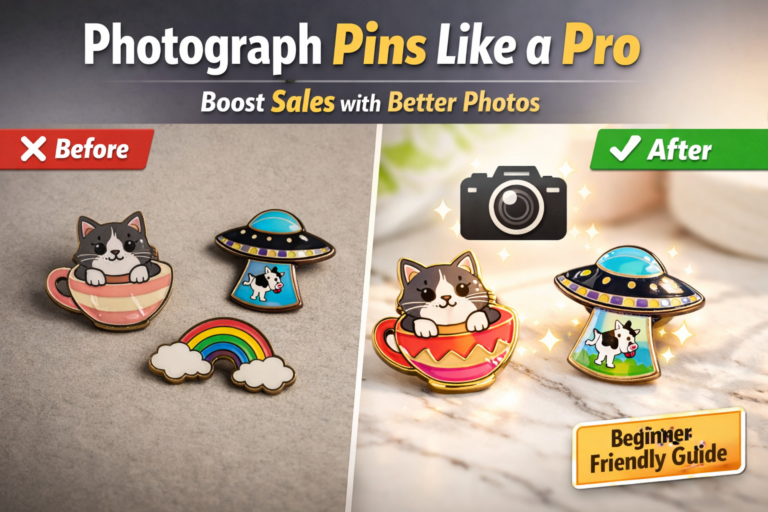 How to photograph enamel pins for social media — CreatePins photography guide