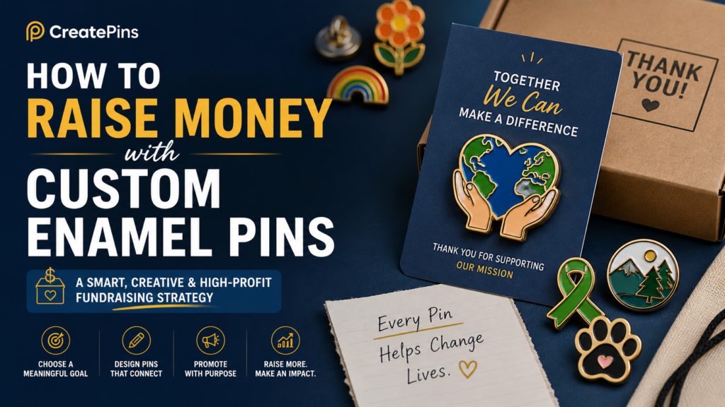 How to raise money with custom enamel pins — CreatePins fundraising guide
