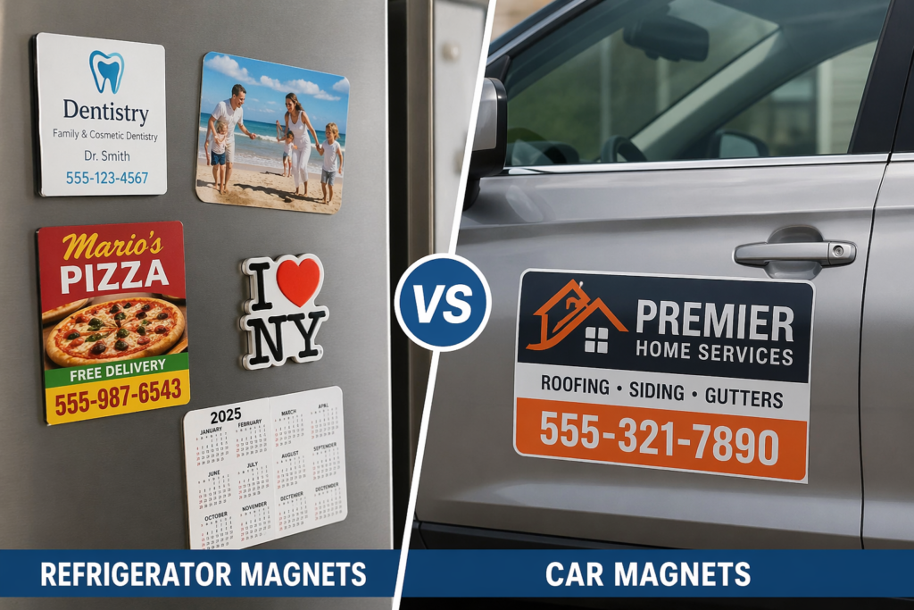 Refrigerator magnets vs car magnets — comparison guide by CreatePins