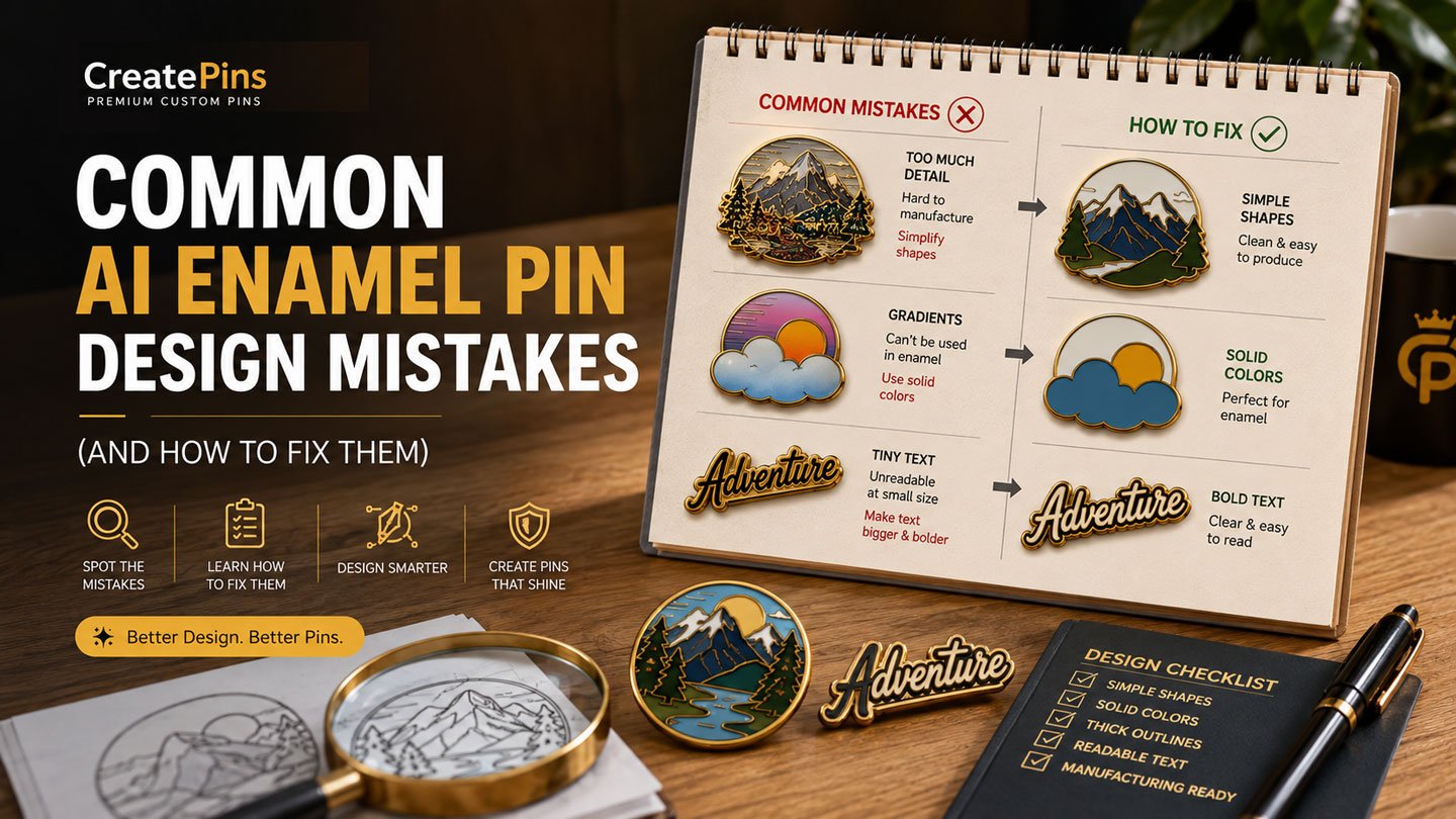 Common AI enamel pin design mistakes and how to fix them
