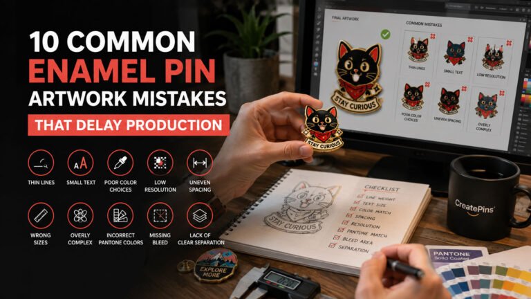 Common enamel pin artwork mistakes that delay production