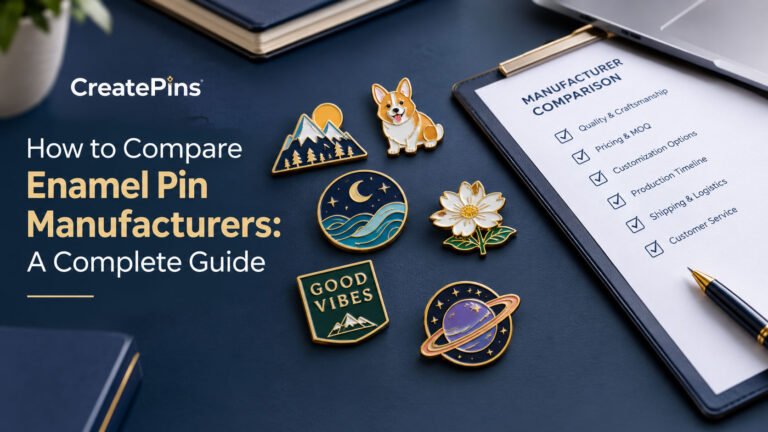 How to compare enamel pin manufacturers by price, quality, MOQ, and production services