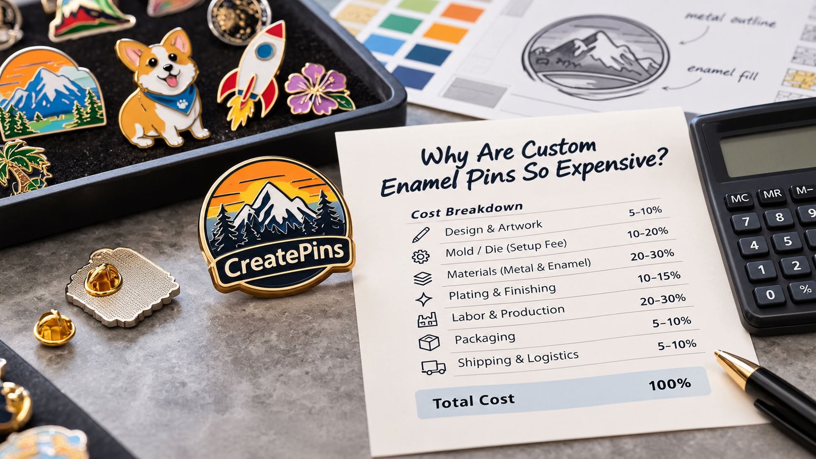 Why are custom enamel pins so expensive cost factor breakdown